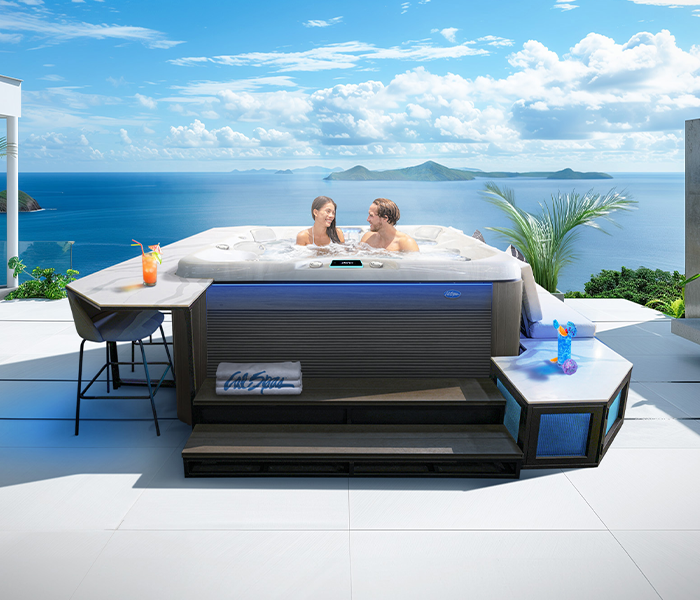 Calspas hot tub being used in a family setting - Watsonville